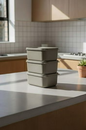 Hermia Juego de Cajas de Almacenamiento Gris BU0011